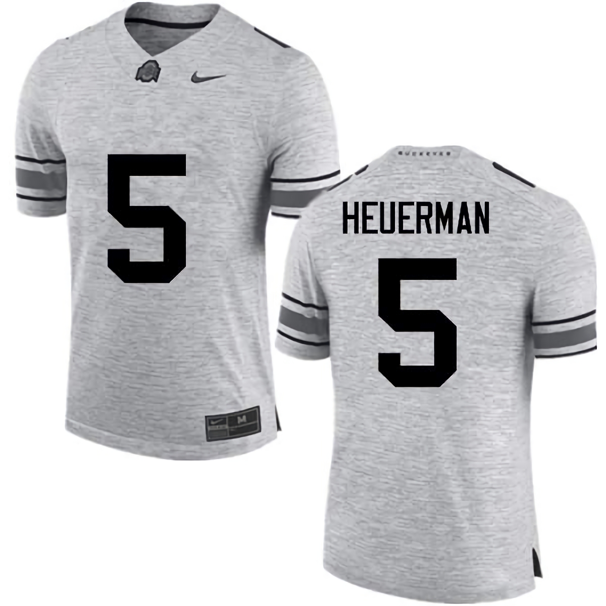 Jeff Heuerman Ohio State Buckeyes Men's NCAA #5 Nike Gray College Stitched Football Jersey EKA8856FC